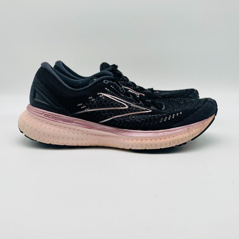 Brooks Glycerin 19 Shoes Womens 10 Black Pink Running Sneakers Trainers Shoes